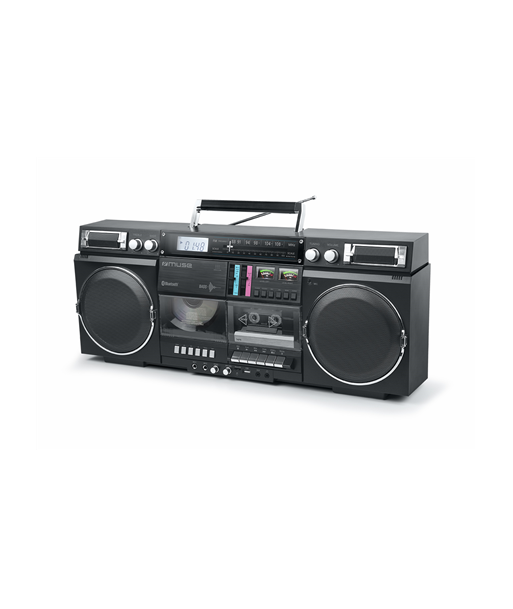 Muse, Ghetto Blasters, M-380 GB, AUX in, Bluetooth, Cassette deck, CD player, Black