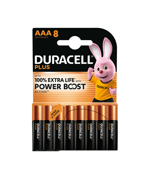 DURACELL Plus Boost MN2400 AAA BL8 | Duracell