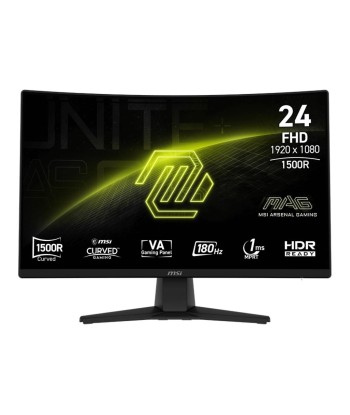 LCD Monitor MSI MAG 242C 23.6" Gaming/Curved/Frameless Matte Panel VA 1920x1080 16:9 180Hz 1 ms Colour Black MAG242C