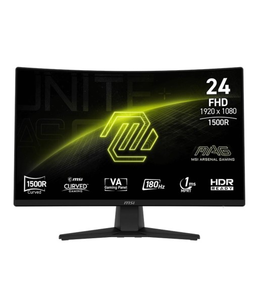 LCD Monitor MSI MAG 242C 23.6" Gaming/Curved/Frameless Matte Panel VA 1920x1080 16:9 180Hz 1 ms Colour Black MAG242C LCD Monitor MSI MAG 242C 23.6" Gaming/Curved/Frameless Matte Panel VA 1920x1080 16:9 180Hz 1 ms Colour Black MAG242C