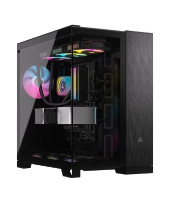 Corsair Dual Chamber PC Case, 6500X, Black/Obsidian Aluminum, Mid-Tower, Power supply included No, ATX