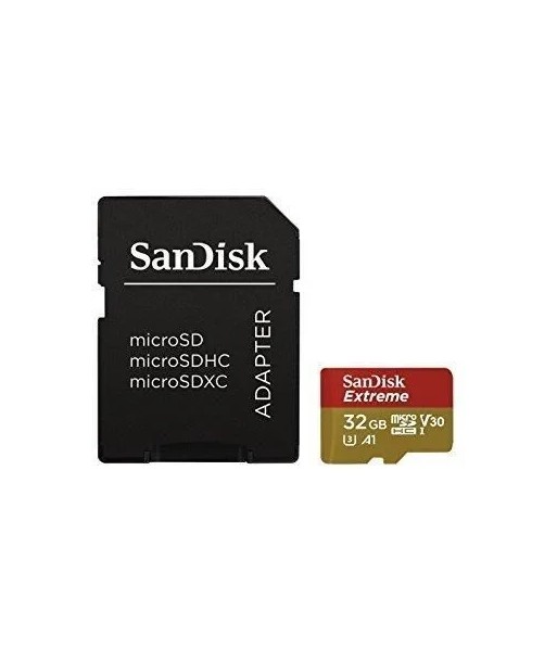 SanDisk Extreme microSD 32GB + SD-adapt. SanDisk Extreme microSD 32GB + SD-adapt.