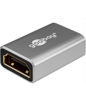 Goobay 72008 HDMI™ Adapter, Coupling, Gold-Plated, 8K @ 60 Hz, Black, Silver