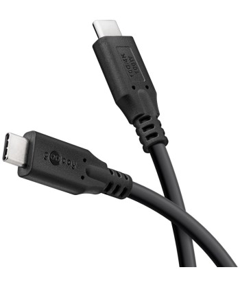 Goobay USB-C™ Cable, USB 3.2, 60 W, 10 Gbit/s, Power Delivery, 1 m, Black