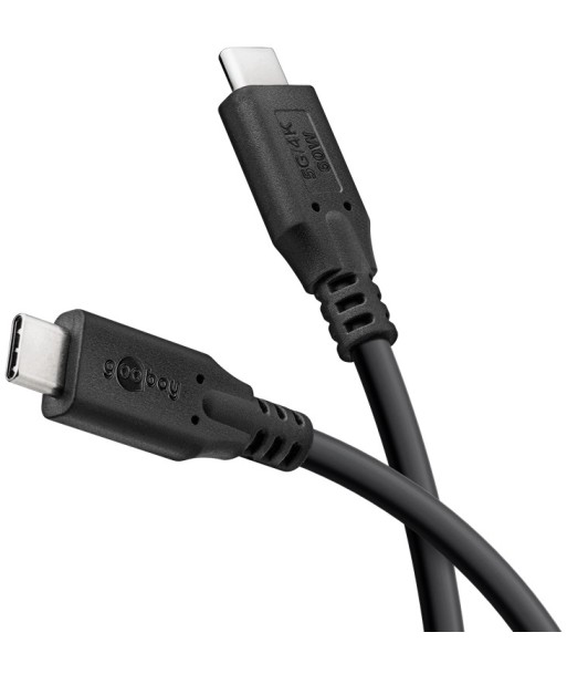 Goobay USB-C™ Cable, USB 3.2, 60 W, 5 Gbit/s, Power Delivery, 1 m, Black Goobay USB-C™ Cable, USB 3.2, 60 W, 5 Gbit/s, Power Delivery, 1 m, Black