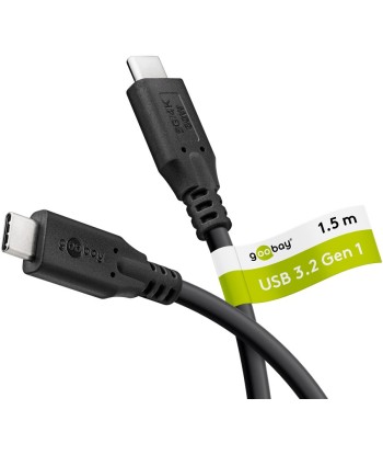 Goobay USB-C™ Cable, USB 3.2, 60 W, 5 Gbit/s, Power Delivery, 1.5 m, Black