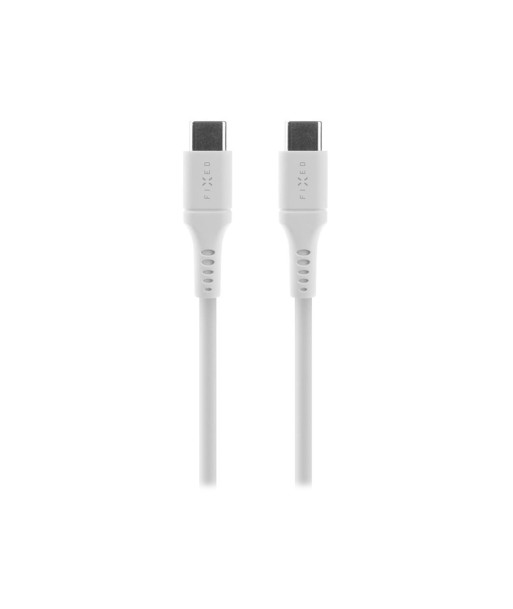 FIXED Liquid Silicone Cable USB-C/USB-C, 0,5m, 60W, White