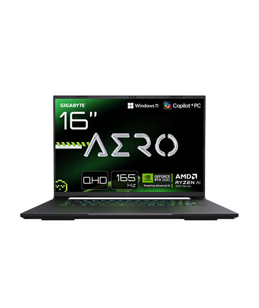 Gigabyte AERO X16 1VH-93EEC94AH, 16", IPS, QHD+, 165 Hz, AMD Ryzen Al 7, 350, 16 GB, DDR5, Solid-state drive capacity 1000 GB