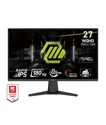 LCD Monitor MSI MAG 275QF 27" Gaming Matte Panel IPS 2560x1440 16:9 180 Hz 0.5 ms Colour Black MAG275QF