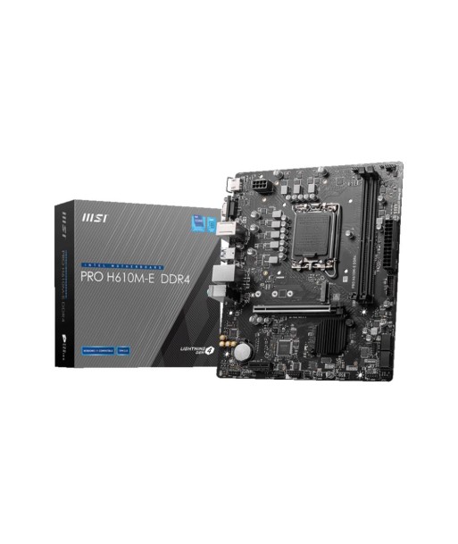 Mainboard MSI Intel H610 LGA1700 MicroATX Memory DDR4 Memory slots 2 1xPCI-Express 1x 1xPCI-Express 16x 1xM.2 1x15pin D-sub