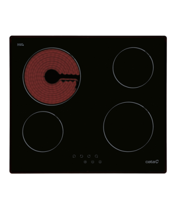Pliidiplaat CATA, TN 604/B, Vitroceramic, Number of burners/cooking zones 4, Touch, Black, Display