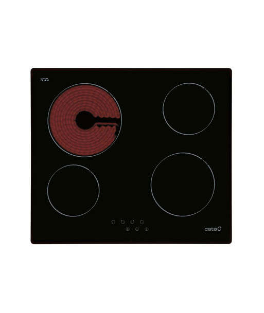Pliidiplaat CATA, TN 604/B, Vitroceramic, Number of burners/cooking zones 4, Touch, Black, Display