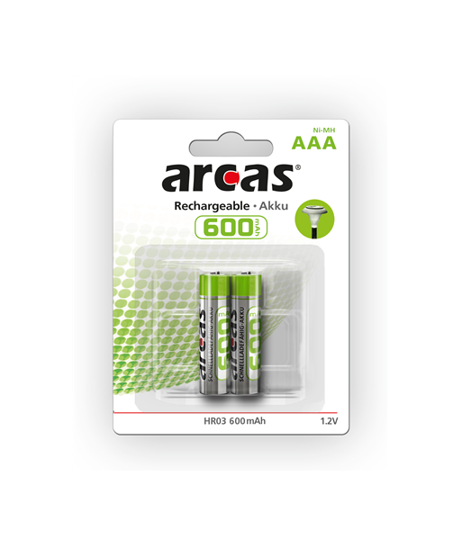 ARCAS NI-MH R03 MICRO AAA 600mA BP2 | Arcas ARCAS NI-MH R03 MICRO AAA 600mA BP2 | Arcas