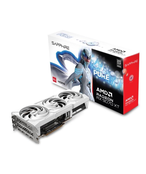 SAPPHIRE AMD Radeon RX 9070 XT 16 GB GDDR6 256 bit PCIE 5.0 16x GPU 2460 MHz Triple slot Fansink 2xHDMI