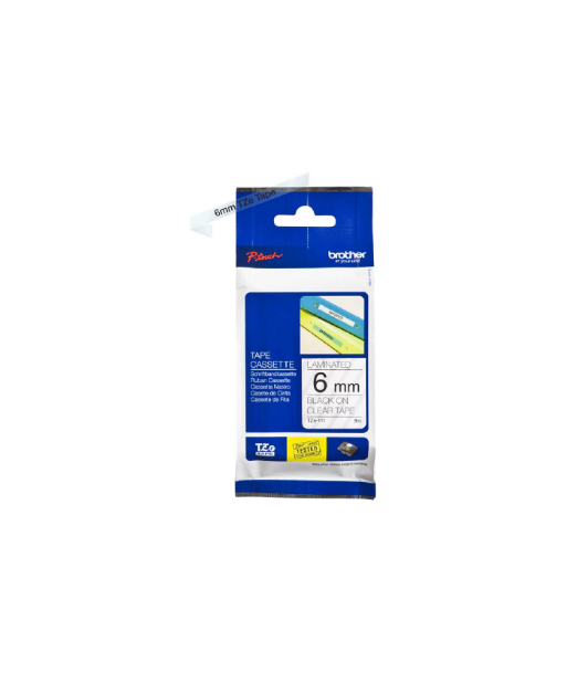Brother, TZe-111 Laminated Tape, Black on Clear, TZ, 8 m, 6 cm