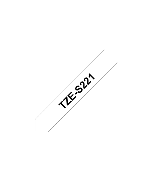 Kleepkirjalint Brother, TZe-S221 Strong Adhesive, Black on White, TZe, 8 m, 9 cm Kleepkirjalint Brother, TZe-S221 Strong Adhesive, Black on White, TZe, 8 m, 9 cm