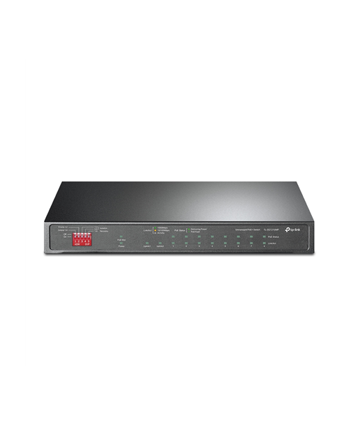 TP-LINK, 10-Port Gigabit Easy Smart Switch with 8-Port PoE+, TL-SG1210MP, Unmanaged, Desktop, Power supply type External, 60