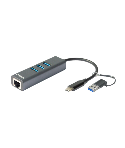 D-Link | USB-C/USB to Gigabit Ethernet Adapter with 3 USB 3.0 Ports | DUB-2332 D-Link | USB-C/USB to Gigabit Ethernet Adapter with 3 USB 3.0 Ports | DUB-2332