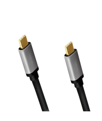 Logilink, USB 3.2 Gen 2 cable, C/M to C/M, 4K/60Hz, PD,alu, CUA0107, USB-C to USB-C USB-C male, USB-C male