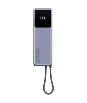 Xiaomi 165W Power Bank (Integrated Cable), 10000 mAh, USB-C, Gray