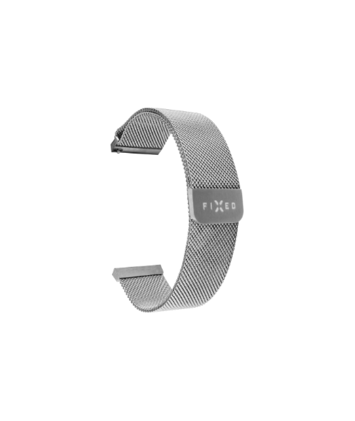 Fixed | Mesh Strap with Quick Release 20mm for Smartwatch | Silver