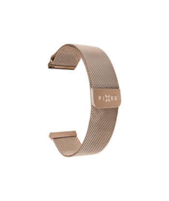 Fixed | Mesh Strap with Quick Release 20mm for Smartwatch | Rose gold