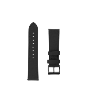 Fixed | Leather Strap with Quick Release 22mm for Smartwatch | Black