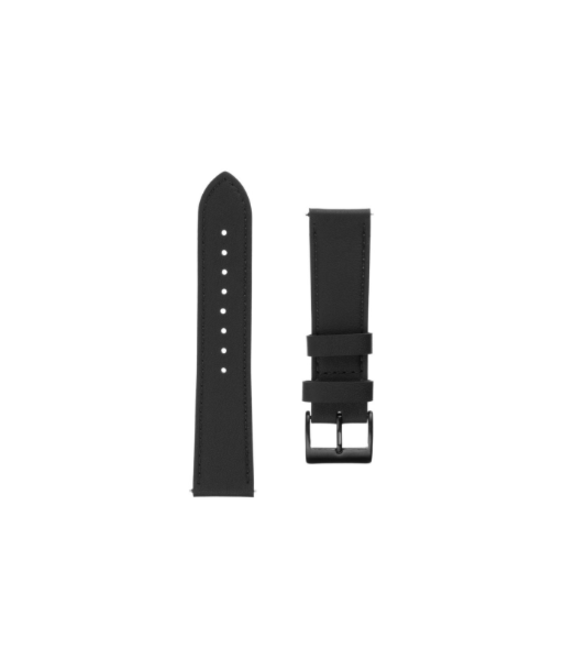Fixed | Leather Strap with Quick Release 22mm for Smartwatch | Black