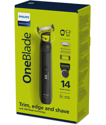 Philips OneBlade Pro Face & Body QP6506/15, 5-in-1 Comb, Wet & Dry, LED Display
