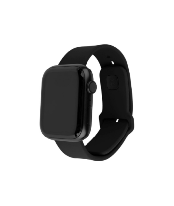 Fixed, Sporty Strap Set for Apple Watch 42/44/45mm, 170-235 mm, Black, Silicone