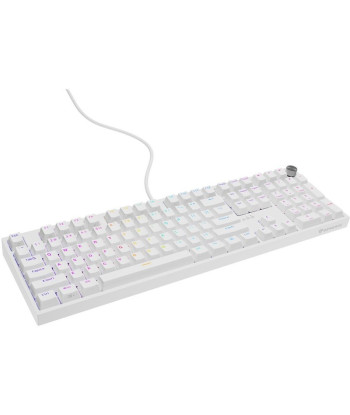 Genesis Thor 404, Mechanical Gaming Keyboard, Wired, US, White, USB, Outemu Peach Silent