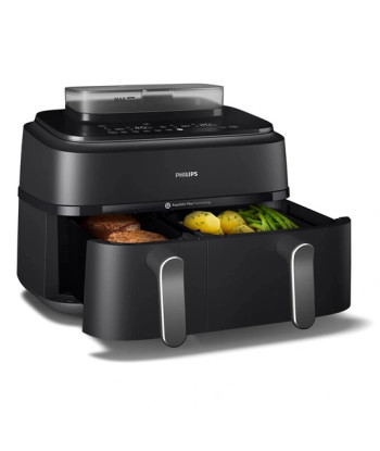 Philips NA551/00 Аэрогриль с двумя корзинами – Серия 5000, 9 л, 2750 Вт, Чёрный
