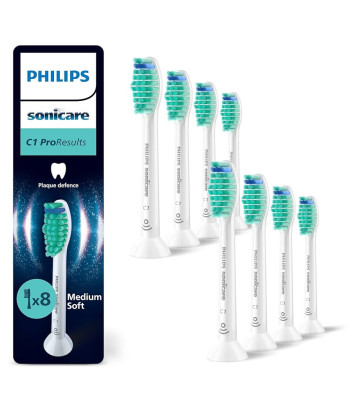 Philips Replacement brush heads, HX6018/87 Sonicare ProResults, Heads, For adults, Number of brush heads included 8, Black
