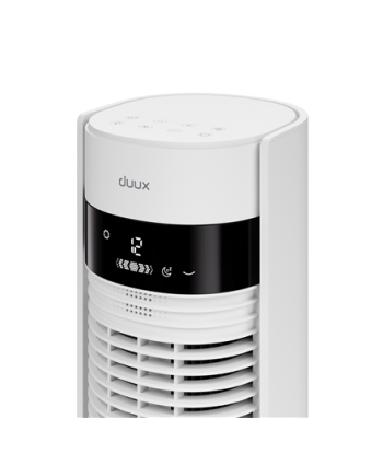 Duux Elevate Tower Fan – 12 Speeds, Oscillating, White
