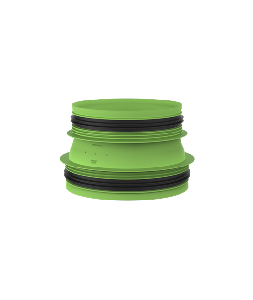 Duco Connection piece with joint D180-D160 (M/M)