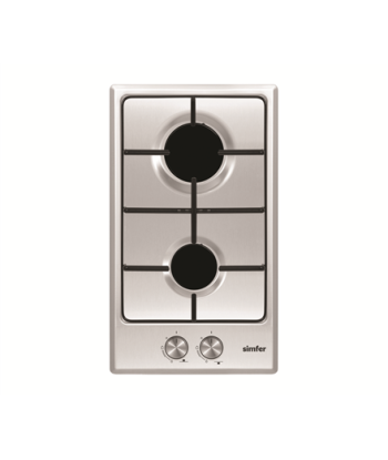 Варочная панель Simfer, H3.200.VGRIM, Gas, Number of burners/cooking zones 2, Rotary knobs, Stainless steel