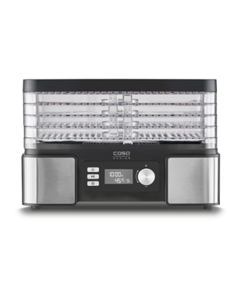 Caso DH 450 Food Dehydrator - 5 Trays, Temperature Control, Timer, Black/Stainless Steel