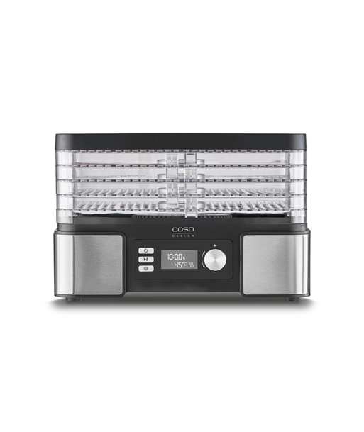 Caso DH 450 Food Dehydrator - 5 Trays, Temperature Control, Timer, Black/Stainless Steel