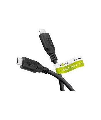 Goobay USB-C™ Cable, USB4™, 240 W, 40 Gbit/s, Power Delivery, 1 m, Black