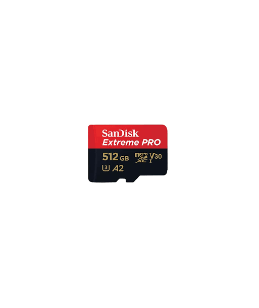 SanDisk Extreme Pro microSD 512GB + SD-adapt.