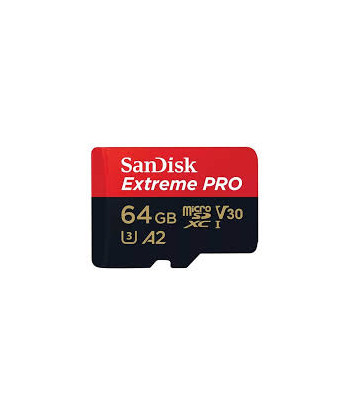 SanDisk Extreme Pro microSD 64GB + SD-adapt.