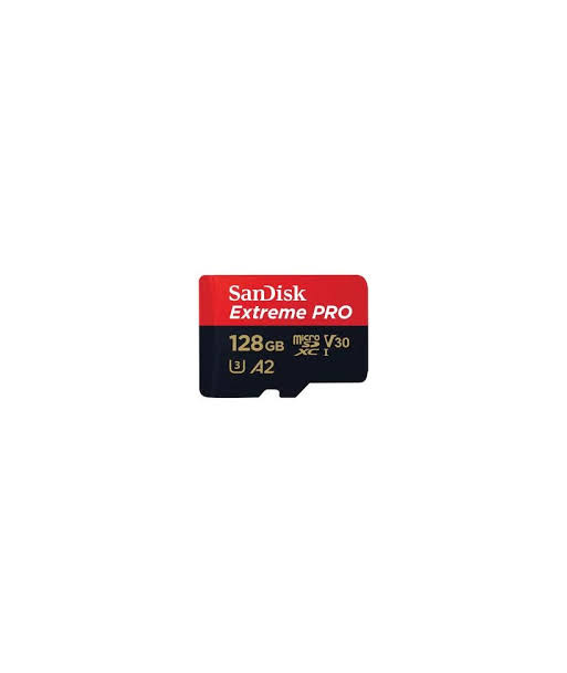 SanDisk Extreme Pro microSD 128GB + SD-adapt.