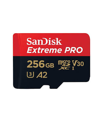 SanDisk Extreme Pro microSD 256GB + SD-adapt.