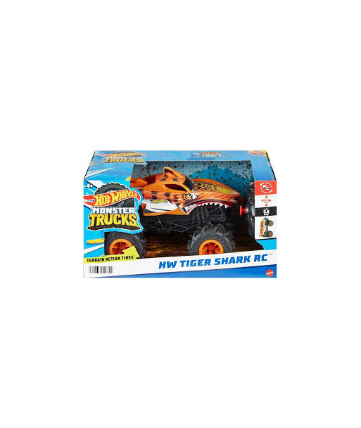 Mattel Hot Wheels Monster Trucks Zdalnie sterowana ciężarówka Tiger Shark | Mattel