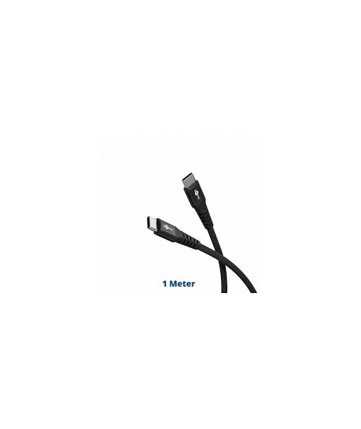 Goobay USB-C Supersoft Textile Cable with Metal Plugs, 1 m, black Goobay USB-C Supersoft Textile Cable with Metal Plugs, 1 m, black