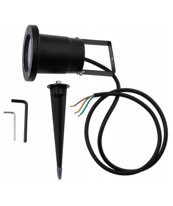 Recessed garden light GTV DIEGO, IP65, 1 x GU10, max 35 W, aluminum, black color.