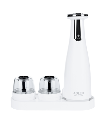 Adler Electric Salt and pepper grinder AD 4449w 7 W, Housing material ABS plastic, Lithium, Matte White