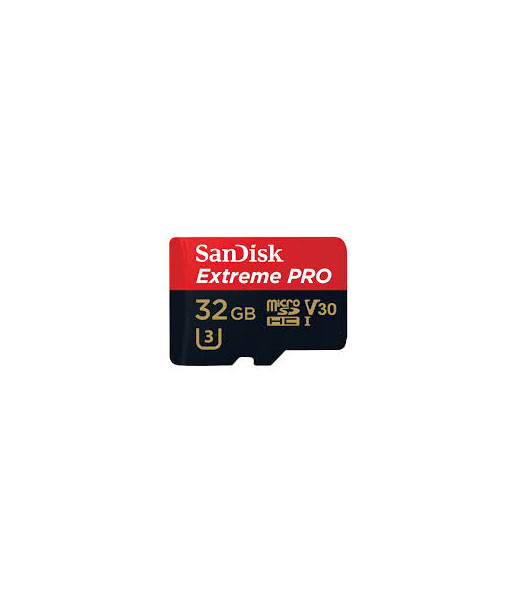 SanDisk Extreme Pro microSD 32GB + SD-adapt. SanDisk Extreme Pro microSD 32GB + SD-adapt.