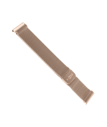 Fixed | Mesh Strap with Quick Release, 18mm, Stainless Steel Mesh Strap for Smartwatch | Gold