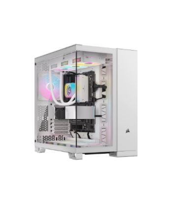 Corsair Dual Chamber PC Case, iCUE LINK 6500X RGB, White, Mid Tower, Power supply included No, ATX